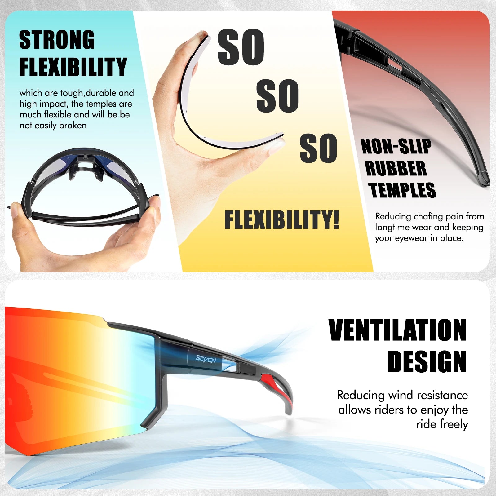 SCVCN Performance Cycling Sunglasses